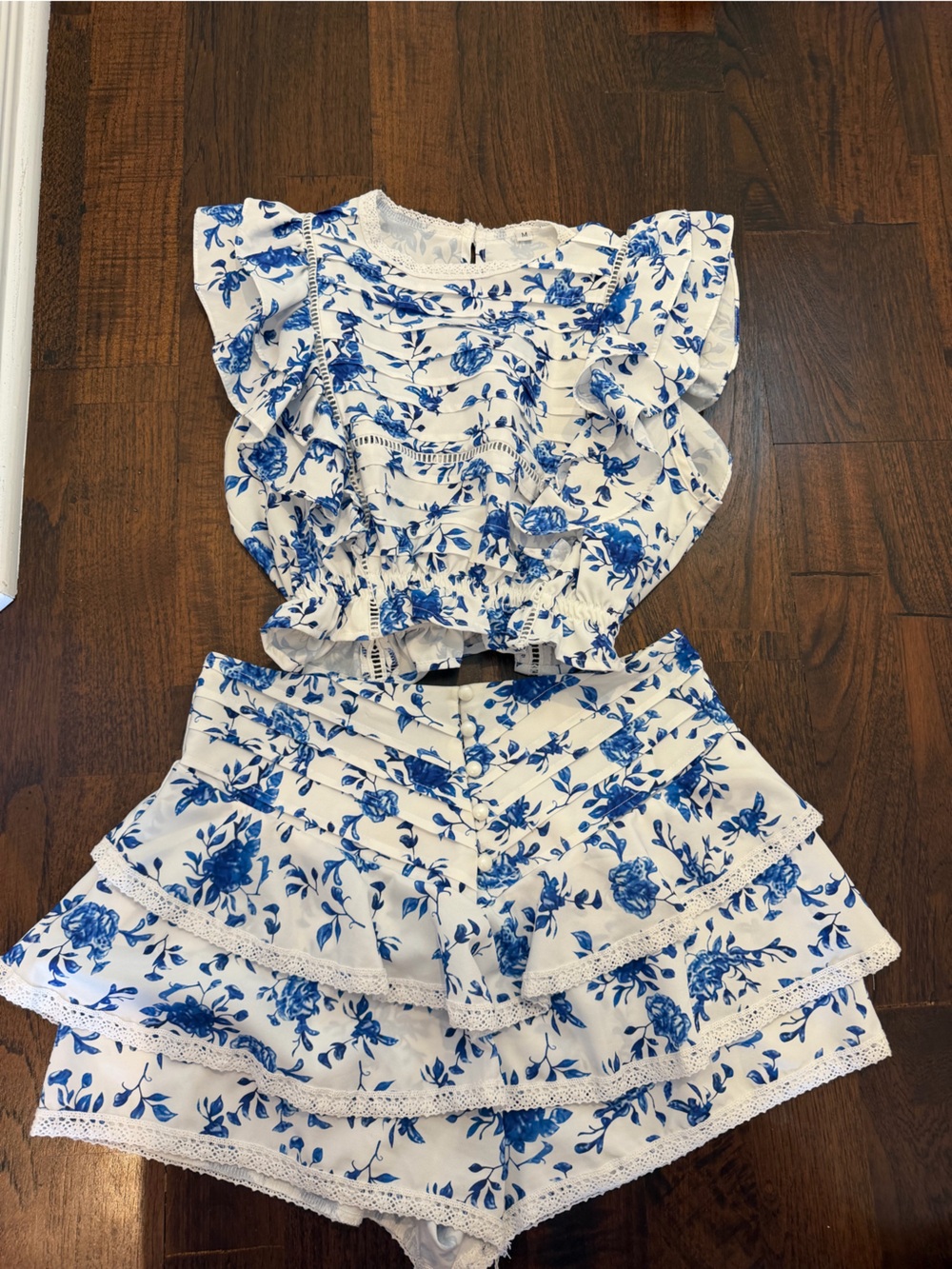 Fillyboo Blue and White Ruffle Set